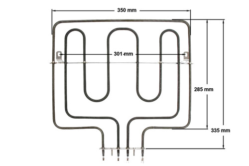 Горен нагревател за фурна AEG, Electrolux, Zanussi 800W+17000W