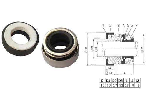 Механичен уплътнител фибър H-15mm