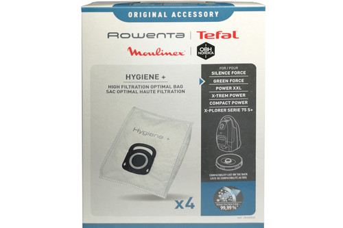 Торбичка, филтър за прахосмукачка Rowenta, Tefal, Moulinex - 4 бр.