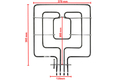 Горен нагревател за фурна Bosch, Siemens 2800W (1300+1500W) 230V
