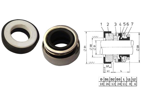 Механичен уплътнител фибър H-10mm