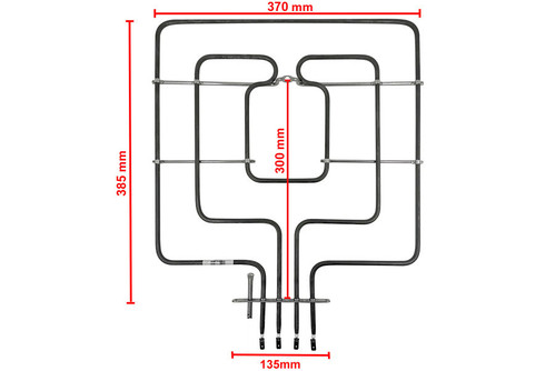 Горен нагревател за фурна Bosch, Siemens 2800W (1300+1500W) 230V